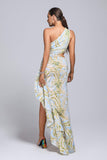 kamames Berka One Shoulder Printed Maxi Dress