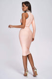 kamames Conry One Shoulder Cutout Midi Bandage Dress