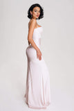 kamames Lesiya Satin Slit Maxi Dress