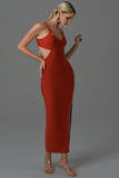 Kamames Rizico Cutout Slit Maxi Bandage Dress