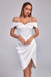 Kamames Yasmin Satin Corset Mini Dress - White