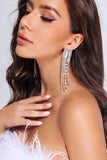 kamames Xelha Tassel Diamante Earrings