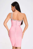 kamames Hanny Crystal Cocktail Dress - Pink