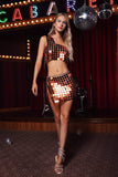 kamames Darlene One Shoulder Sequins Set