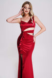 kamames Zore Satin Cutout Maxi Dress