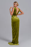 kamames Saffron Velvet Maxi Dress - Green