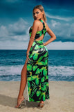 kamames Uama One Shoulder Printed Maxi Dress