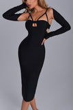 kamames Anika Cutout Midi Bandage Dress