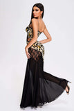 kamames Tatila Leopard Lace Maxi Dress