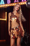 kamames Darlene One Shoulder Sequins Set