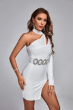 Kamames Hazada One Shoulder Mini Bandage Dress