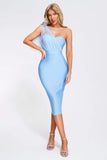 kamames Pull Mesh Midi Bandage Dress