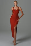 Kamames Rizico Cutout Slit Maxi Bandage Dress