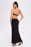 kamames Etta Cutout Halter Maxi Dress