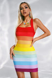 kamames Paco Rainbow Mini Bandage Dress