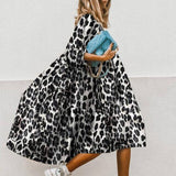 Women Vintage O-neck Floral Print Loose A-Line Dress Half Sleeve Party Dress Autumn Elegant Fashion Ladies Dresses Vestidos