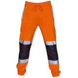 Fashion Men Road Work High Visibility Overalls Casual Pocket Work Casual Trouser Pants Autumn Reflective Trousers H1223