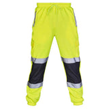 Fashion Men Road Work High Visibility Overalls Casual Pocket Work Casual Trouser Pants Autumn Reflective Trousers H1223