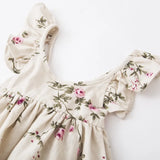 Baby Girls Dresses Floral bourette soft Summer Sundresses Ruffle Love Heart Bow Spaghetti Strap Kids Casual Dress C656