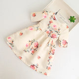 Baby girls Floral dress Children Flower print princess dresses 2018 new Boutique Kids Clothing 2 colors C3597