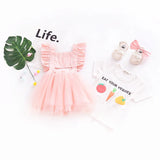 Hot Baby Girls Princess Dress 2018 New Summer Baby Girls Clothes Solid Color Sleeveless Dress Kids Net Yarn Dresses For Girls Clothing Cute