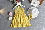 Baby girls summer new Korean version Lace Flower Embroidered cake dress with hat girl's floral summer skirts kids boutiques clothes