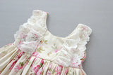 Baby Girls Floral Print Lace Ruffles Dresses 2018 New Summer Party Dress Candy Color Cotton Fashion Western Cute Children Dress Z11