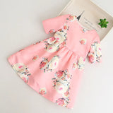 Baby girls Floral dress Children Flower print princess dresses 2018 new Boutique Kids Clothing 2 colors C3597