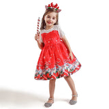 Baby Girl holidays Clothes Kids Dresses for Christmas Santa Claus snow Princess tutus skirts New Year Party Costume dress with headband