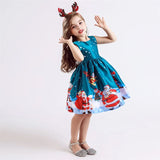 Baby Girl holidays Clothes Kids Dresses for Christmas Santa Claus snow Princess tutus skirts New Year Party Costume dress with headband