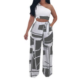 Women Nightclub Clothes Sexy Strapless Bandage + Long Pants Two Piece Set Polyester Sleeveless Crop Top Women's Playsuits #42408 MX190809