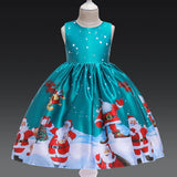 Baby Girl holidays Clothes Kids Dresses for Christmas Santa Claus snow Princess tutus skirts New Year Party Costume dress with headband