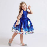 Baby Girl holidays Clothes Kids Dresses for Christmas Santa Claus snow Princess tutus skirts New Year Party Costume dress with headband