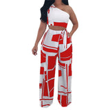 Women Nightclub Clothes Sexy Strapless Bandage + Long Pants Two Piece Set Polyester Sleeveless Crop Top Women's Playsuits #42408 MX190809