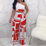 Women Nightclub Clothes Sexy Strapless Bandage + Long Pants Two Piece Set Polyester Sleeveless Crop Top Women's Playsuits #42408 MX190809