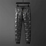 Men's Winter Outdoor Down Pants Men Solid Parsimony Versatile Windproof Keep Warm Pants Duck Down Thicken Waterproof Trousers 211112