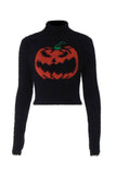 kamames Pumpkin Half Turtleneck Long Sleeve Sweater