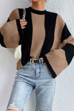 kamames Colorblock Striped Long Sleeve Knitted Sweater