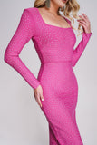 kamames Michelle Crystallished Midi Bandage Dress