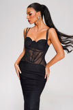 kamames Diaka Crystallised Corset Midi Bandage Dress