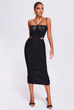 kamames Richa Halter Mesh Midi Dress