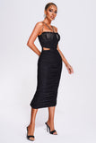 kamames Richa Halter Mesh Midi Dress