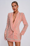 kamames Vioky Pearl Embellished Blazer Dress