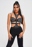 kamames Patti Diamante Bandage Jumpsuit