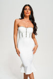 Kamames Zandra Strapless Diamante Midi Bandage Dress