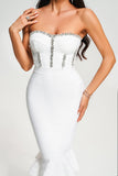 Kamames Zandra Strapless Diamante Midi Bandage Dress