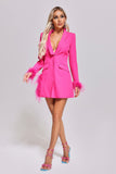 kamames Zoiee Feather Blazer Dress