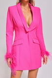 kamames Zoiee Feather Blazer Dress