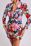 kamames Lesley Floral Printed Blazer Dress