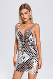 kamames Trista Halter Heart-Shape Sequins Dress